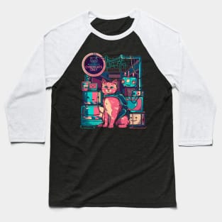 Cybercats Only - Funny Cat Geek Gift Baseball T-Shirt